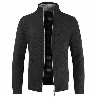 Classic Cardigan Style Cotton Vest with Mandarin Collar, Sizes M-XXXL, Black, Blue, Red, Gray