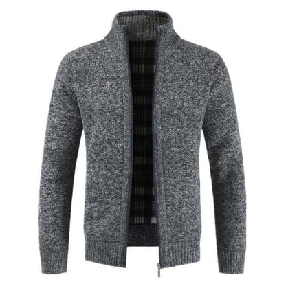 Classic Cardigan Style Cotton Vest with Mandarin Collar, Sizes M-XXXL, Black, Blue, Red, Gray