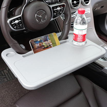 Desk for Car Steering Wheel with Beverage Holder