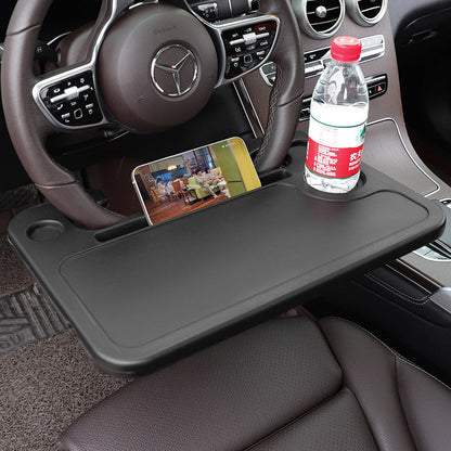 Desk for Car Steering Wheel with Beverage Holder