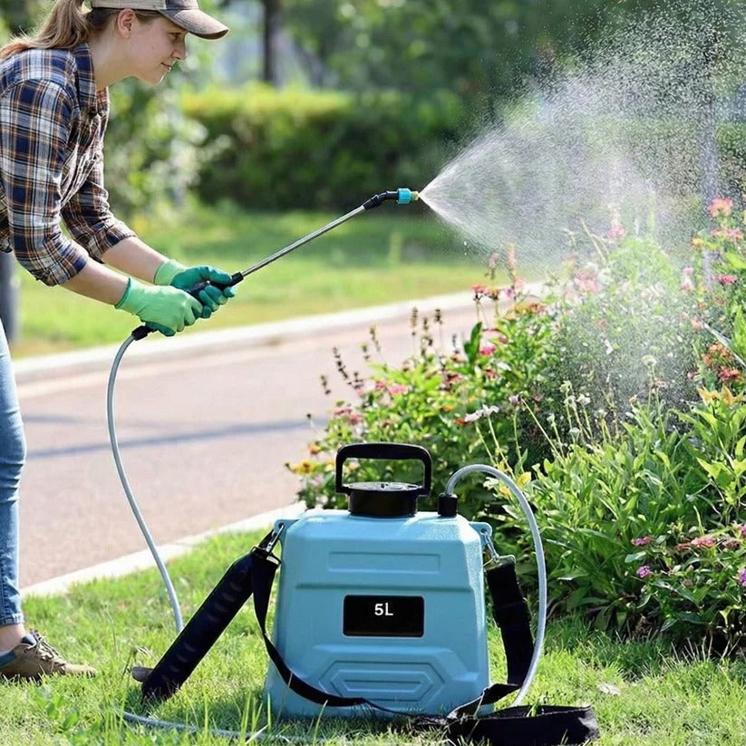 1.3 Gallon Rechargeable Sprayer for Gardens with Adjustable Nozzles