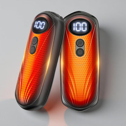 LED Display Rechargeable Hand Warmers Set | Instant Outdoor Heat