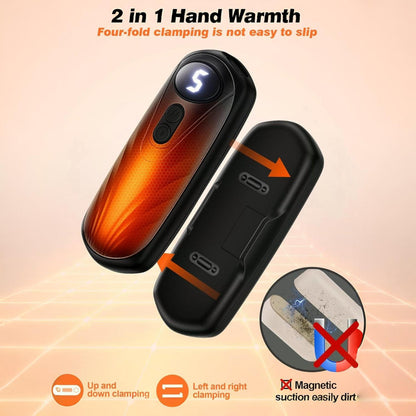 LED Display Rechargeable Hand Warmers Set | Instant Outdoor Heat