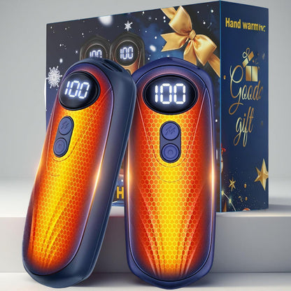 LED Display Rechargeable Hand Warmers Set | Instant Outdoor Heat
