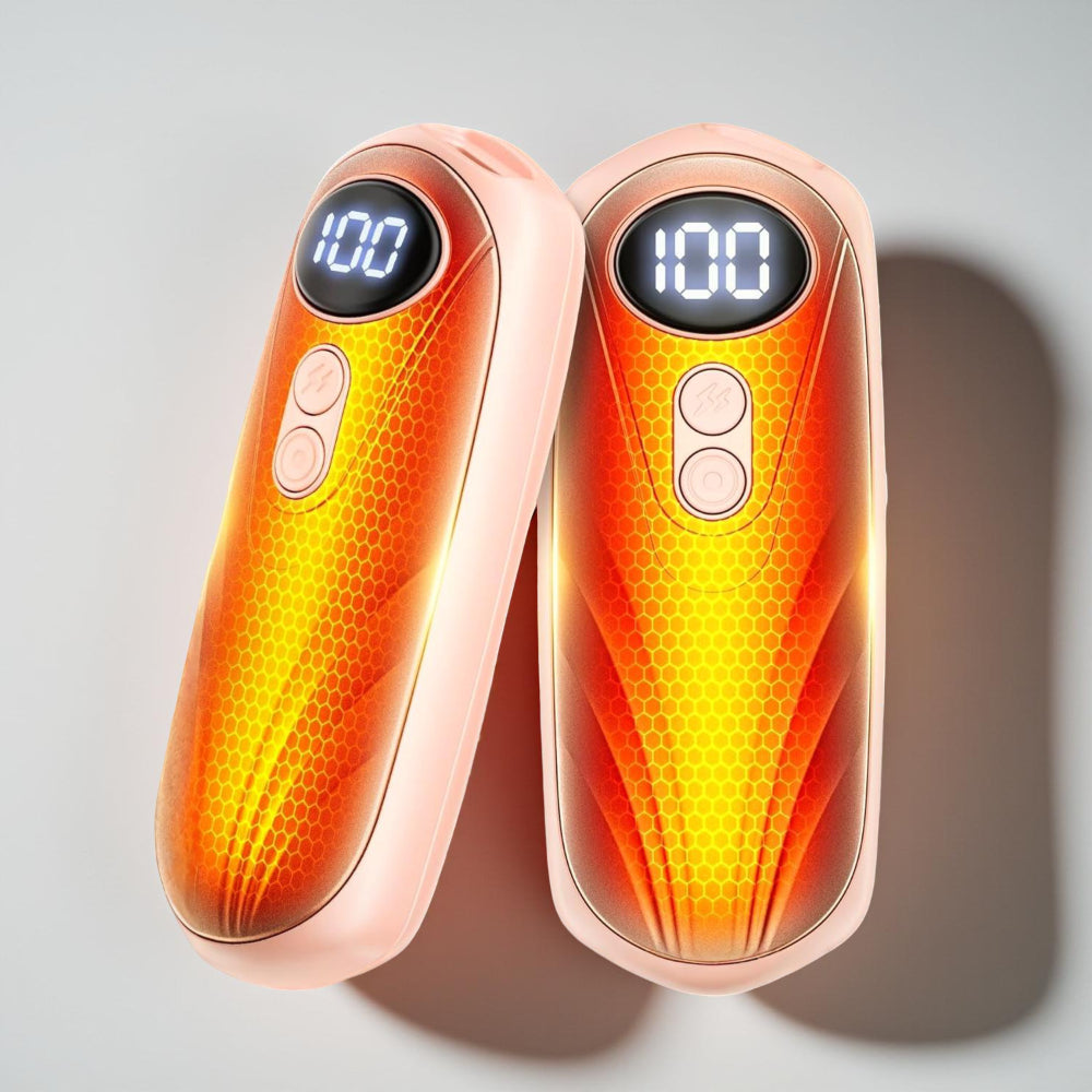 LED Display Rechargeable Hand Warmers Set | Instant Outdoor Heat