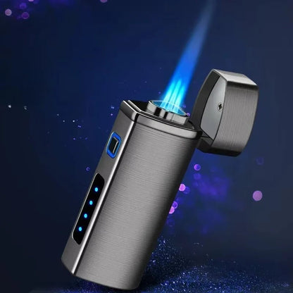 Compact Rechargeable Lighter with Touch Activation and Triple Jet Flame