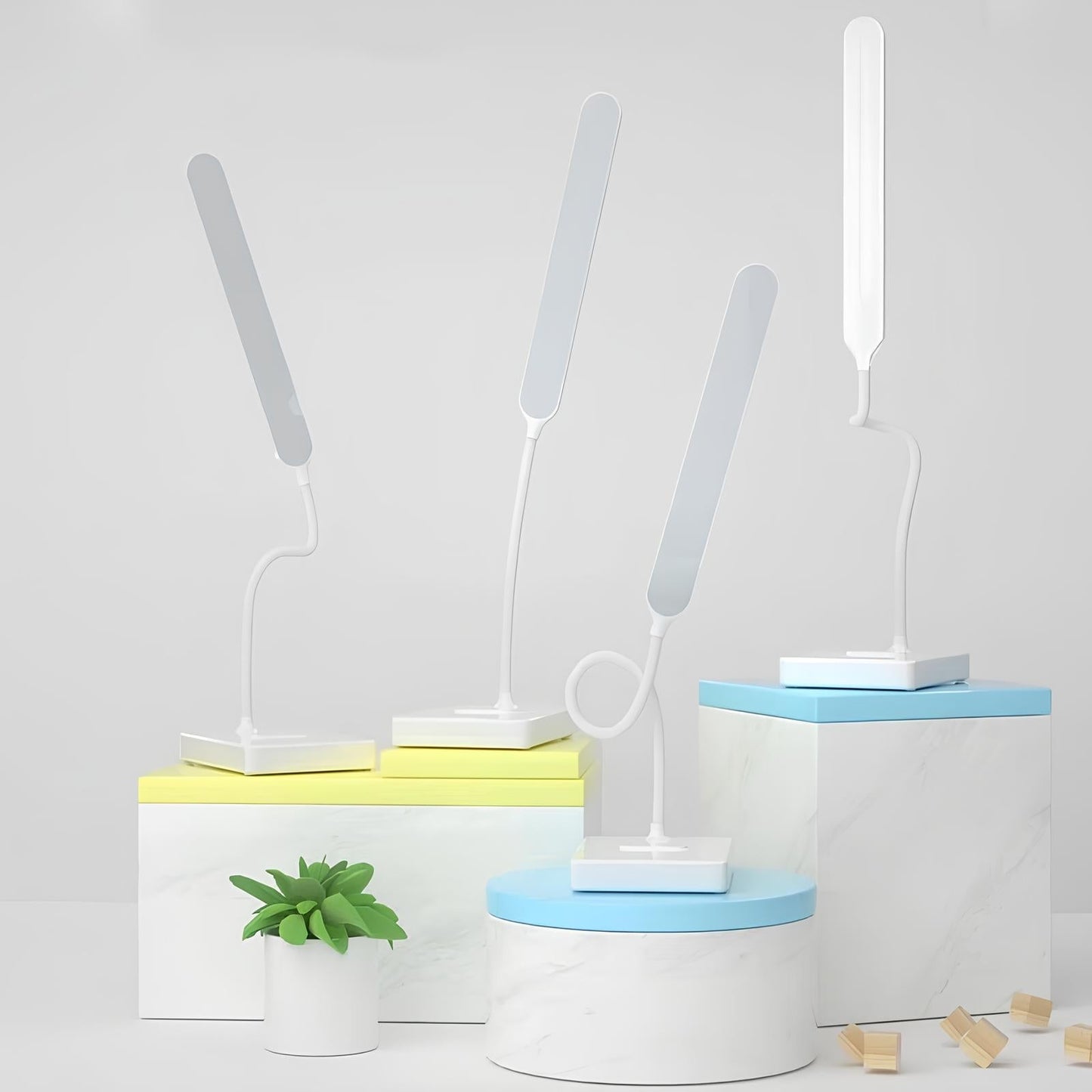 Adjustable Rechargeable Desk Lamp with Dimmable Brightness - Flexible Lighting for Workspaces
