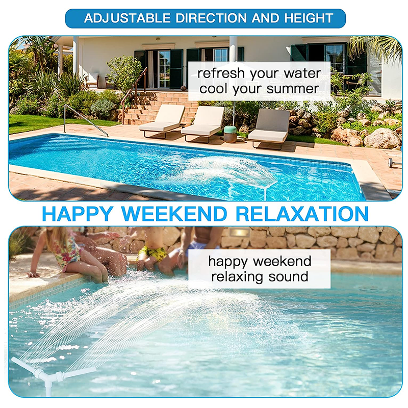 Adjustable Water Flow Pool Fountain Sprayer for Summer Refreshment