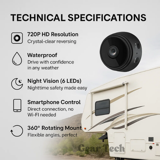 Wireless Backup Camera for Trucks and RVs – Night Vision Equipped