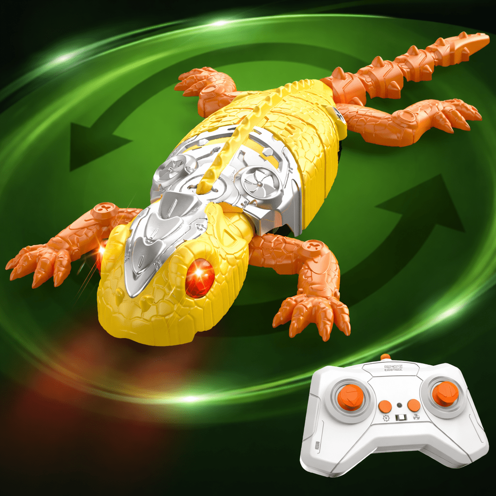 Remote-Controlled 360° Rotating Reptile Companion for All Ages