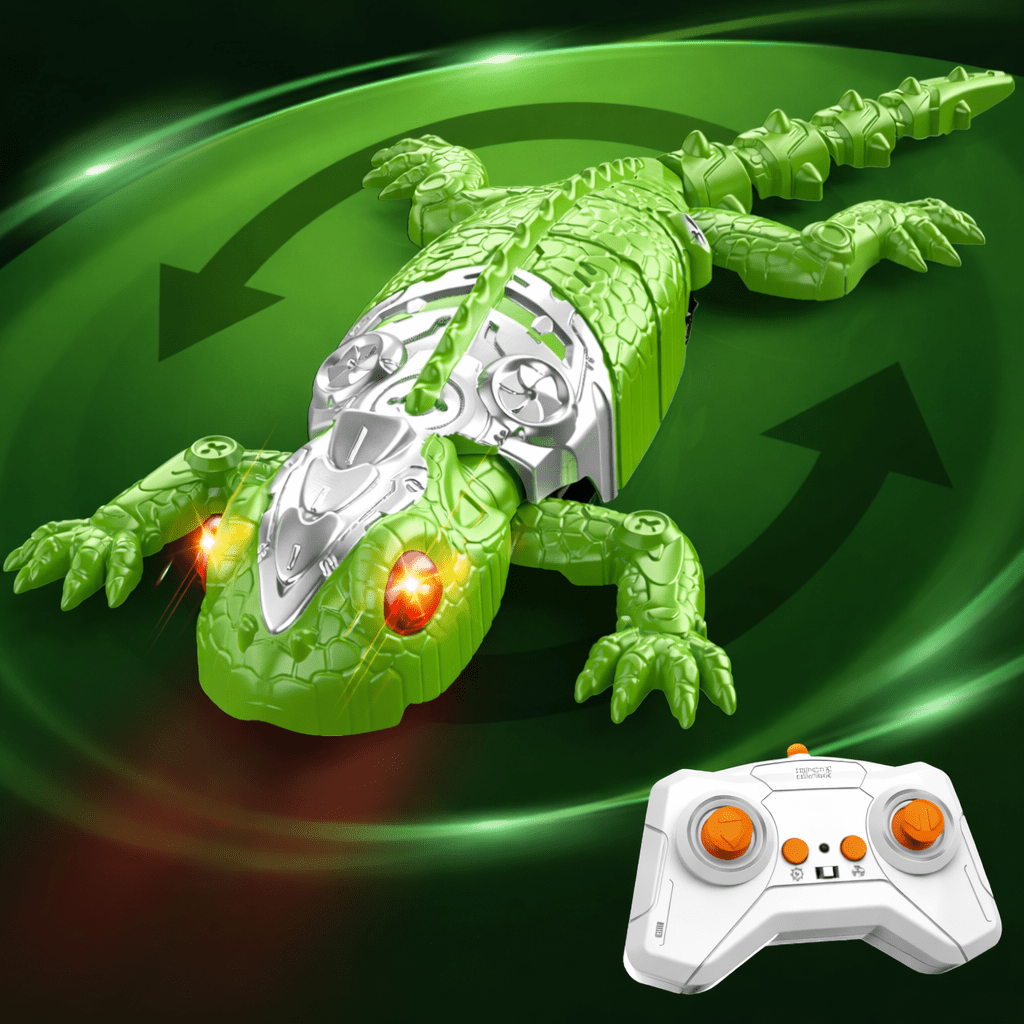 Remote-Controlled 360° Rotating Reptile Companion for All Ages
