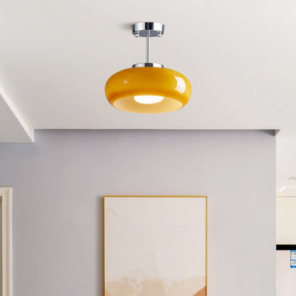 Round Ceiling Lamp with Mid-Century Design