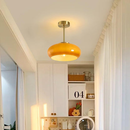 Round Ceiling Lamp with Mid-Century Design