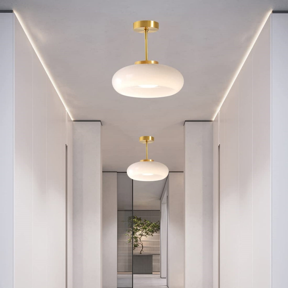 Round Ceiling Lamp with Mid-Century Design