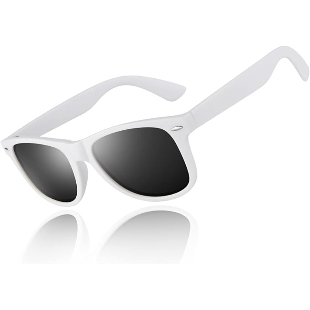 Classic 80s Style Polarized Sunglasses with UV400 Protection for Clarity