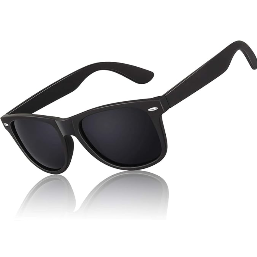Classic 80s Style Polarized Sunglasses with UV400 Protection for Clarity
