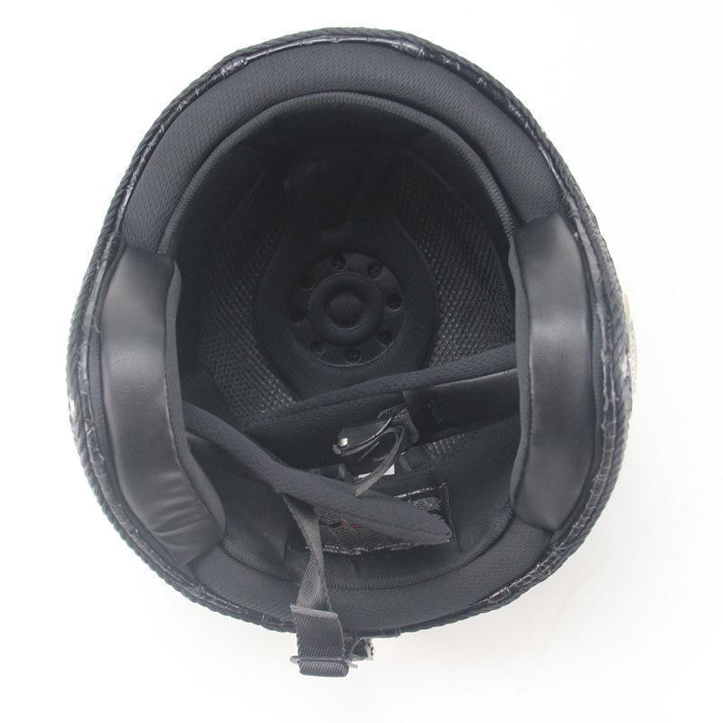 Open Face Vintage Motorcycle Helmet with Goggles | Retro Rider Protection