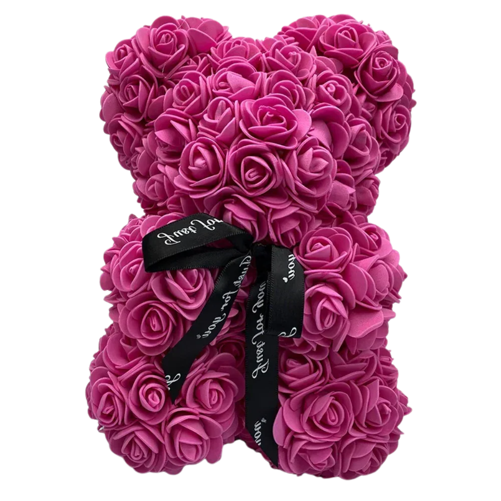 Charming Floral Teddy Bear Made of Durable Foam