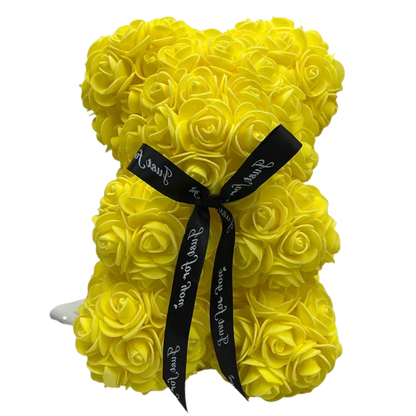 Charming Floral Teddy Bear Made of Durable Foam