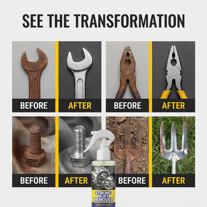 Instant Rust Treatment Spray for Metal Tools and Equipment