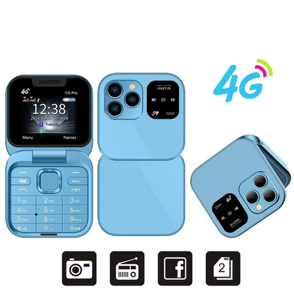 EasyView Flip Phone with Dual SIM and Extended Battery Life