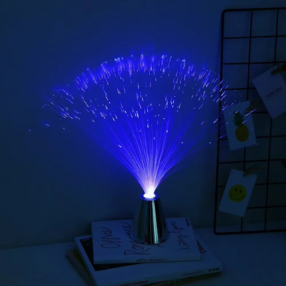 LED Starlight Lamp with Seven Color Options and Fiber Optic Design