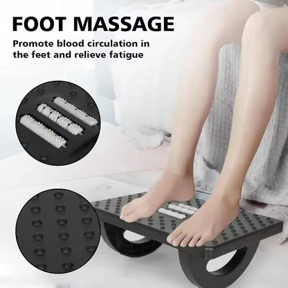 Ergonomic Footrest for Office Chair - Rocking Design with Massage Rollers