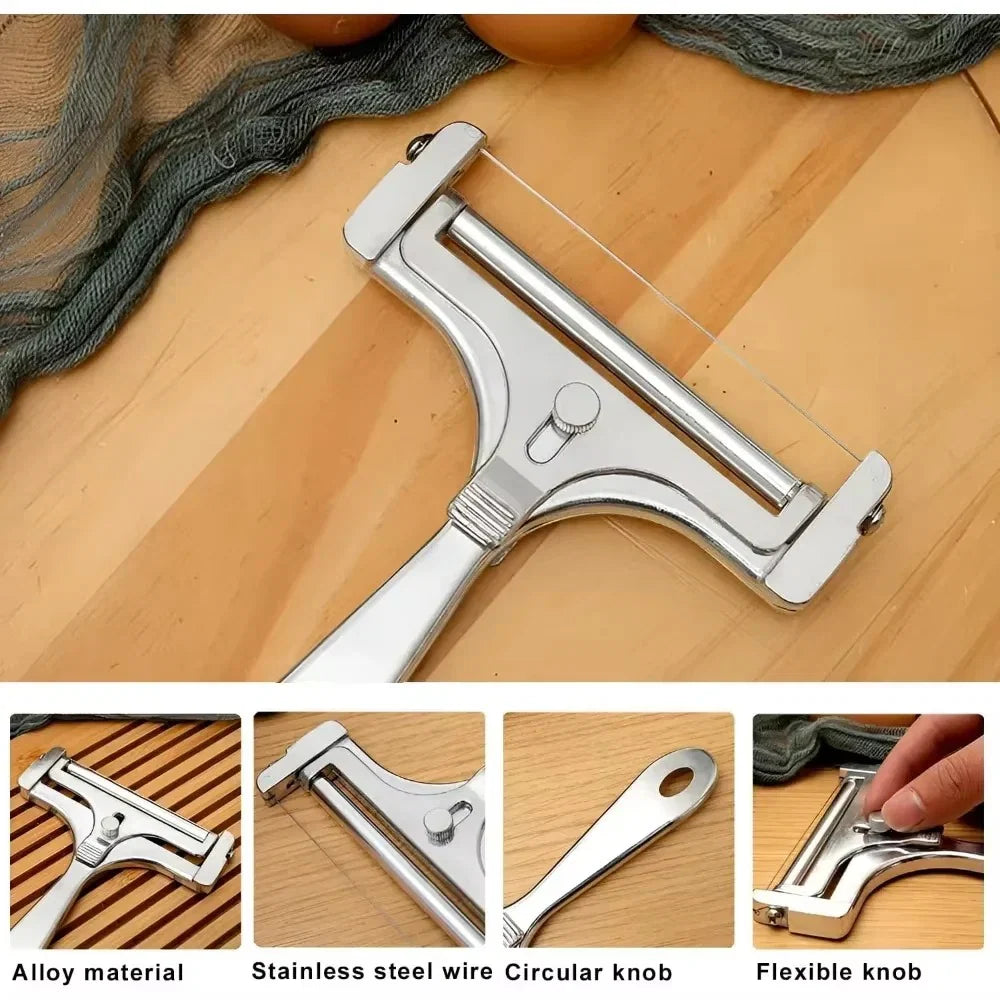 Adjustable Stainless Steel Cheese Cutter for Perfect Slices