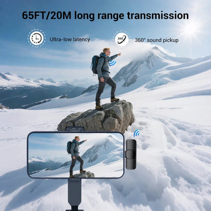 Clip-On Omnidirectional Lavalier Microphone with USB-C for Phone Recording
