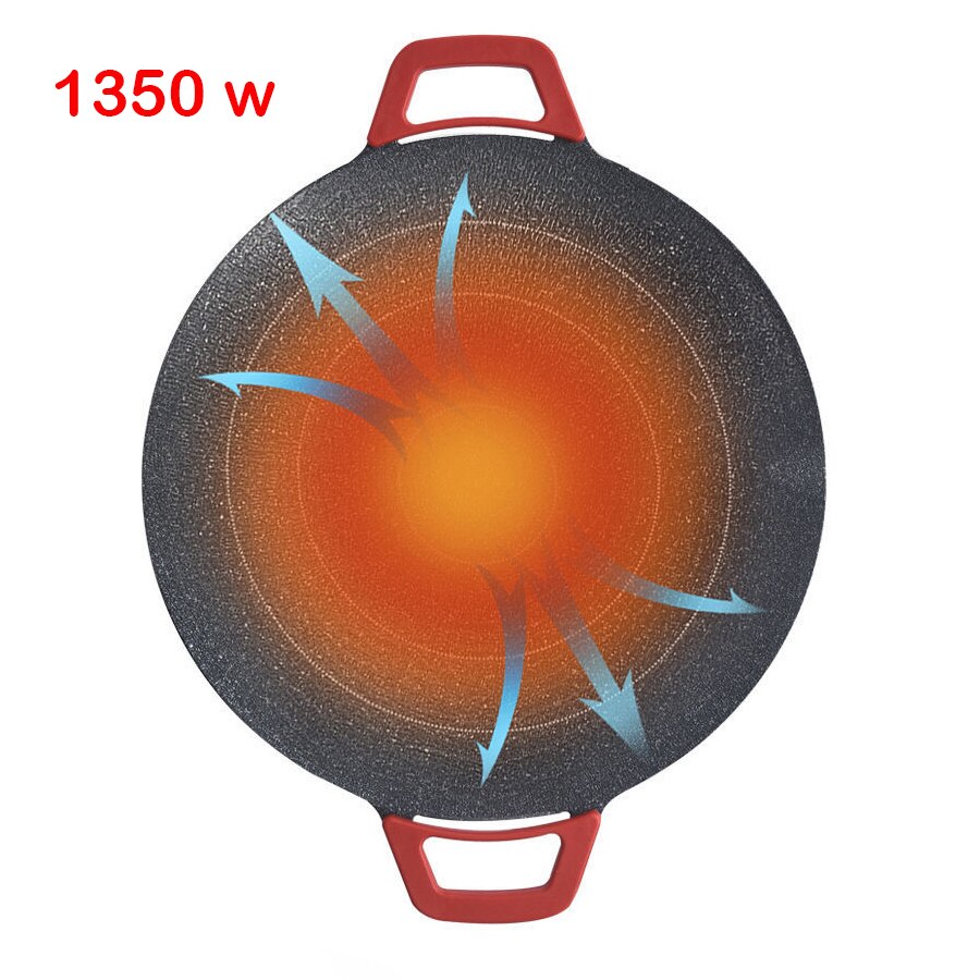Indoor Electric Grill with Detachable Non-Stick Plate and Variable Heat Control