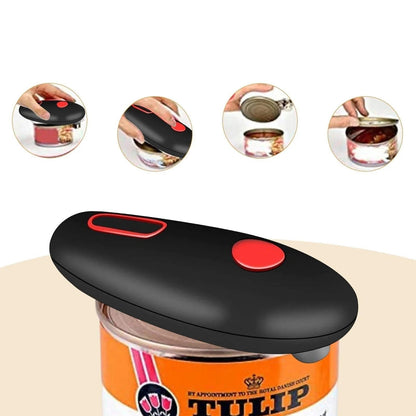 One-Touch Electric Can Opener with Smooth Edge Design
