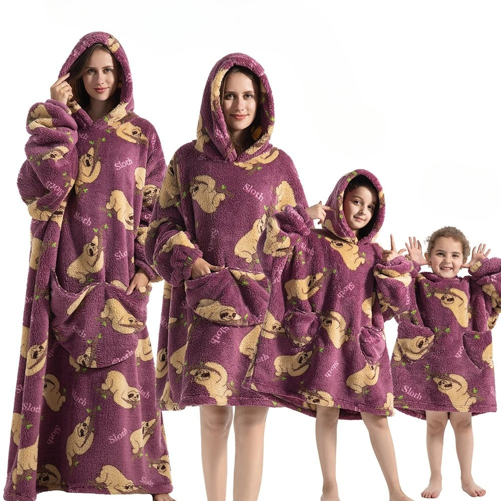 Snug & Stylish Pumpkin-Themed Hoodie Blanket