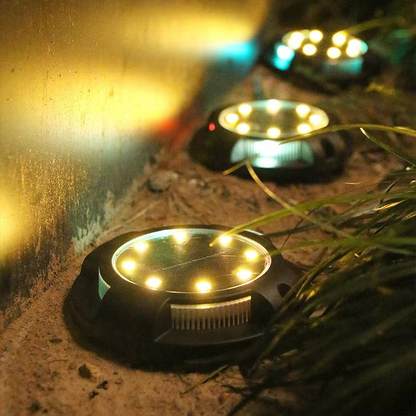 Waterproof Solar Ground Lights with Color-Changing Feature and Sensor