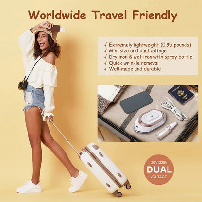Portable Iron with Quick Heat Technology & Collapsible Handle