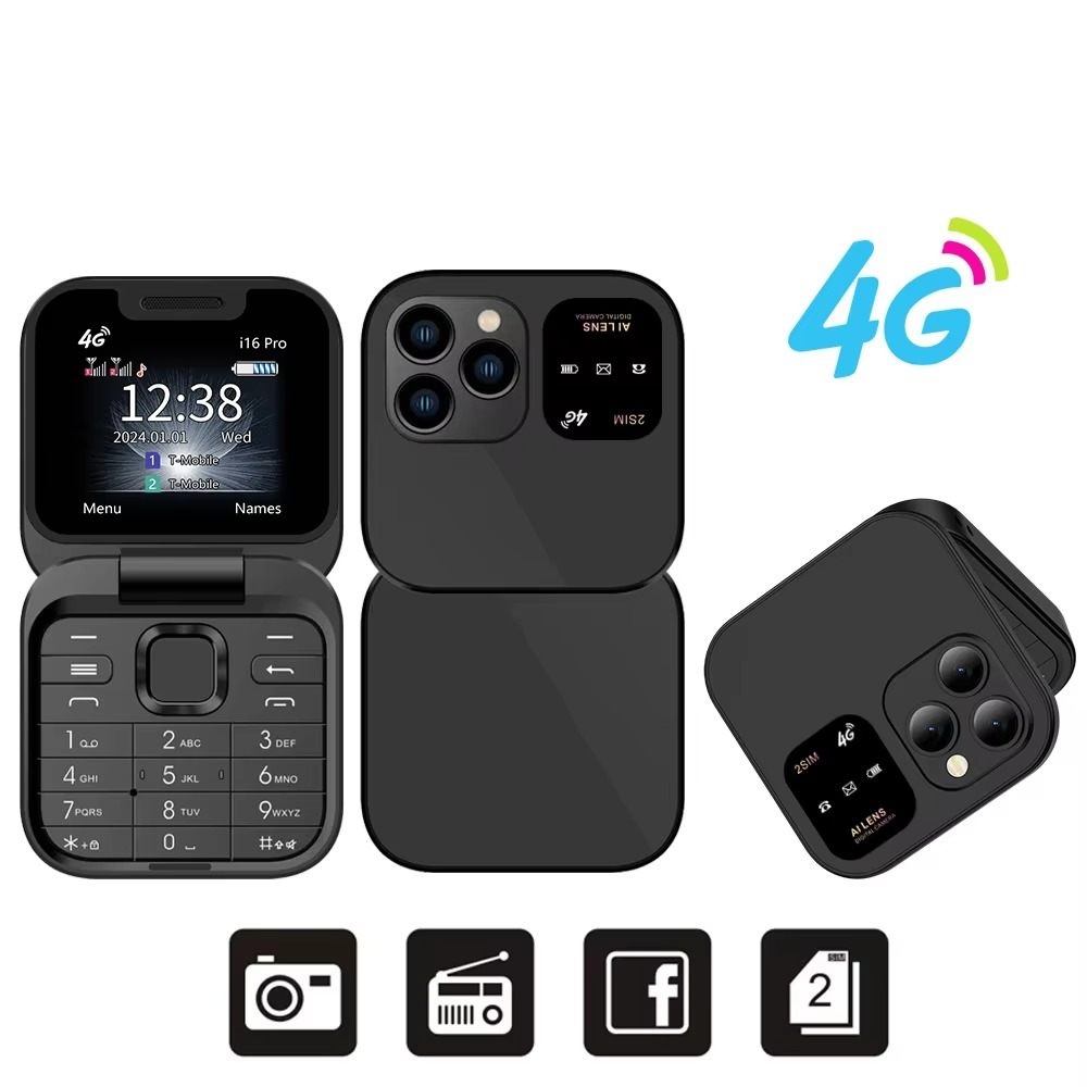EasyView Flip Phone with Dual SIM and Extended Battery Life