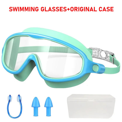 Swimming Goggles for Kids - Anti-Fog, Wide View, UV Protection, Ages 3-15