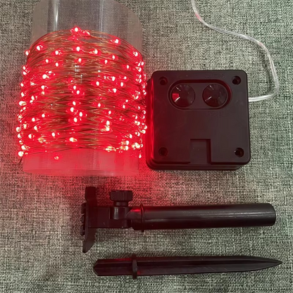 LED Garden Lights with Solar Power, Flexible Copper Wire & Auto Sensor
