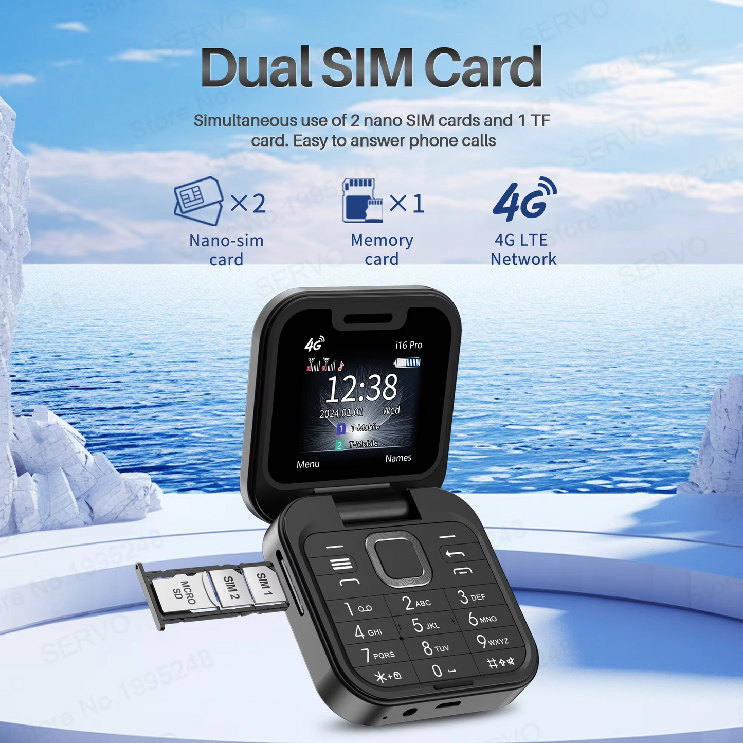 EasyView Flip Phone with Dual SIM and Extended Battery Life