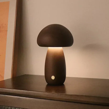 Touch-Controlled Minimalist Table Lamp with Mushroom Design