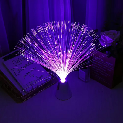 LED Starlight Lamp with Seven Color Options and Fiber Optic Design