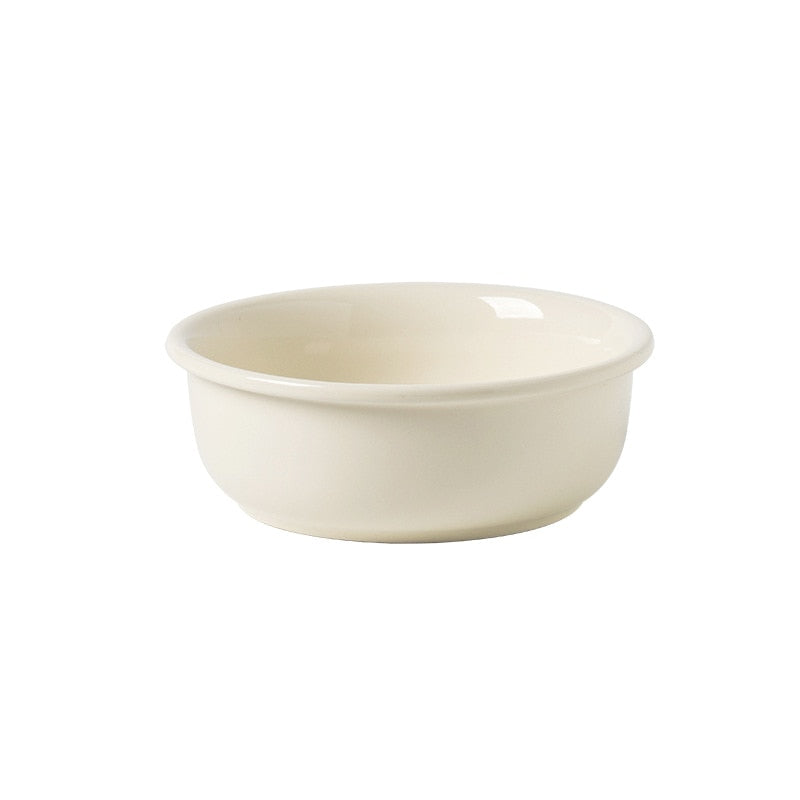 Elevated Ceramic Cat Dish with Customizable Oak Stand