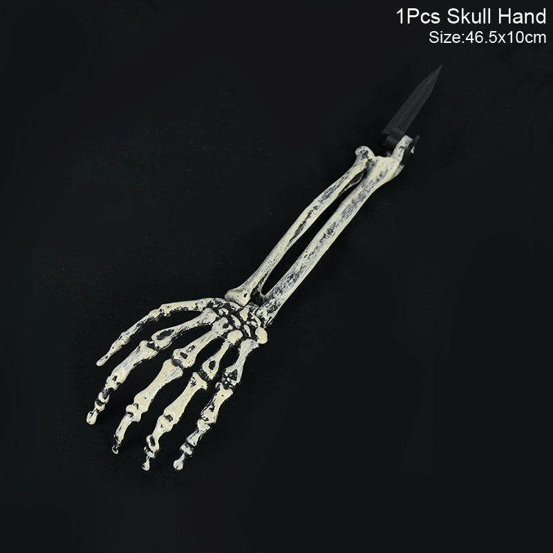 Eerie Life-sized Skull Decoration with Realistic Bone Texture