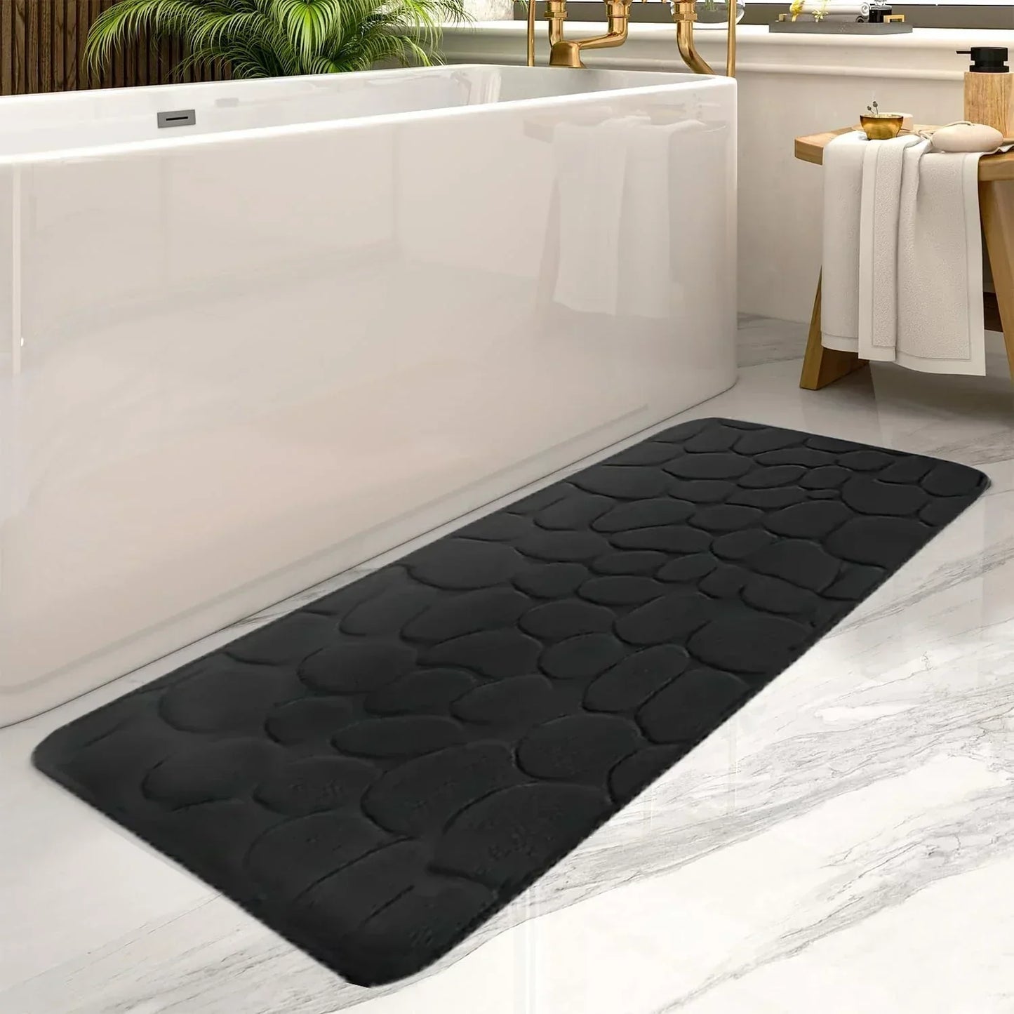 Quick-Dry Microfiber Bath Mat with Non-Slip Backing, 24x36 Inches
