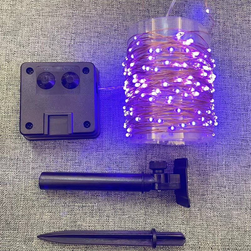 LED Garden Lights with Solar Power, Flexible Copper Wire & Auto Sensor