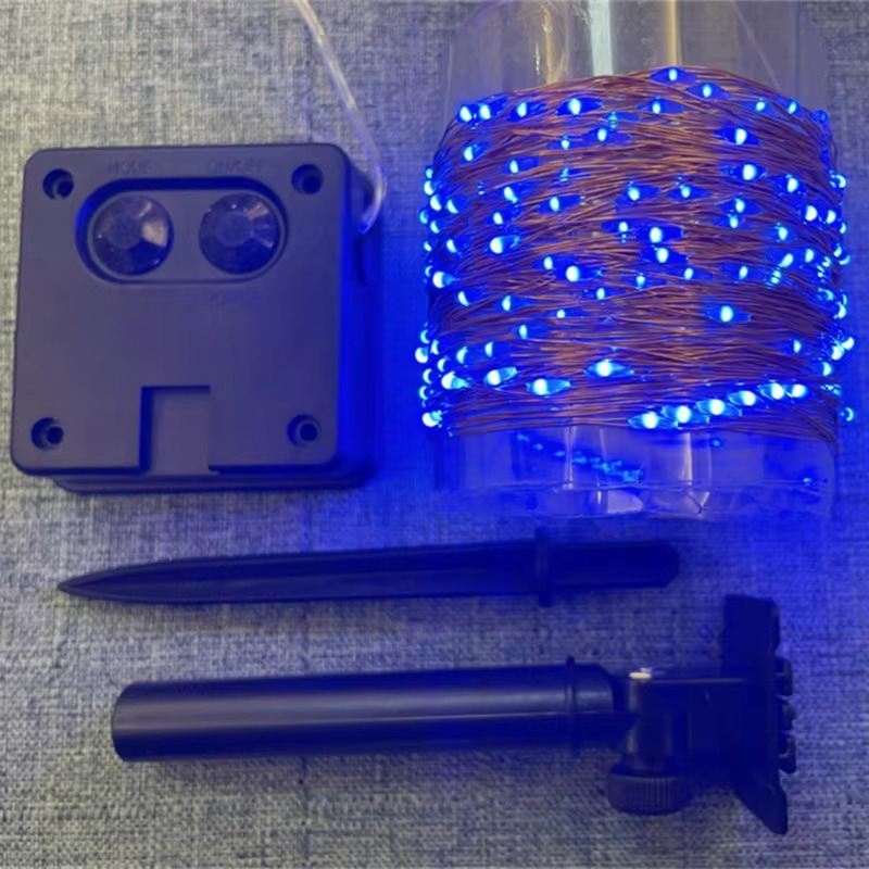 LED Garden Lights with Solar Power, Flexible Copper Wire & Auto Sensor