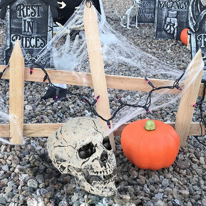 Eerie Life-sized Skull Decoration with Realistic Bone Texture