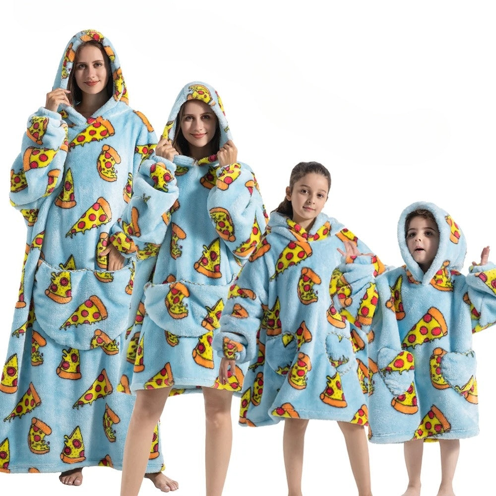 Snug & Stylish Pumpkin-Themed Hoodie Blanket