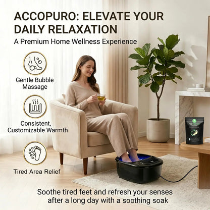 Electric Foot Spa Soaking Tub with Ozone - Massager and Temp Control