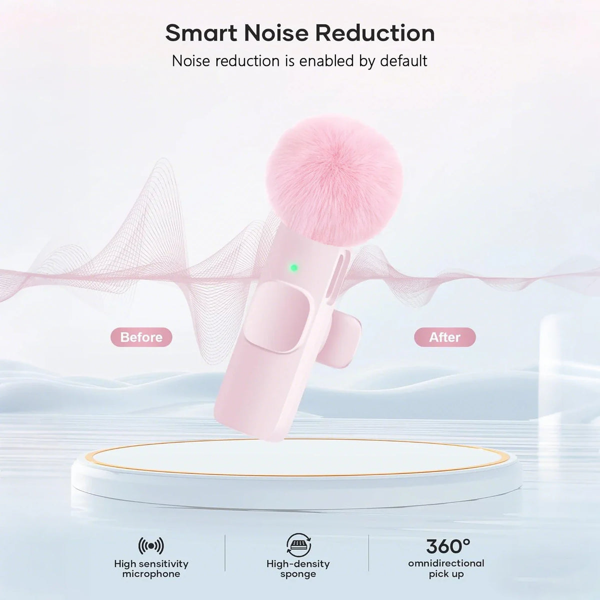 Clip-On Omnidirectional Lavalier Microphone with USB-C for Phone Recording