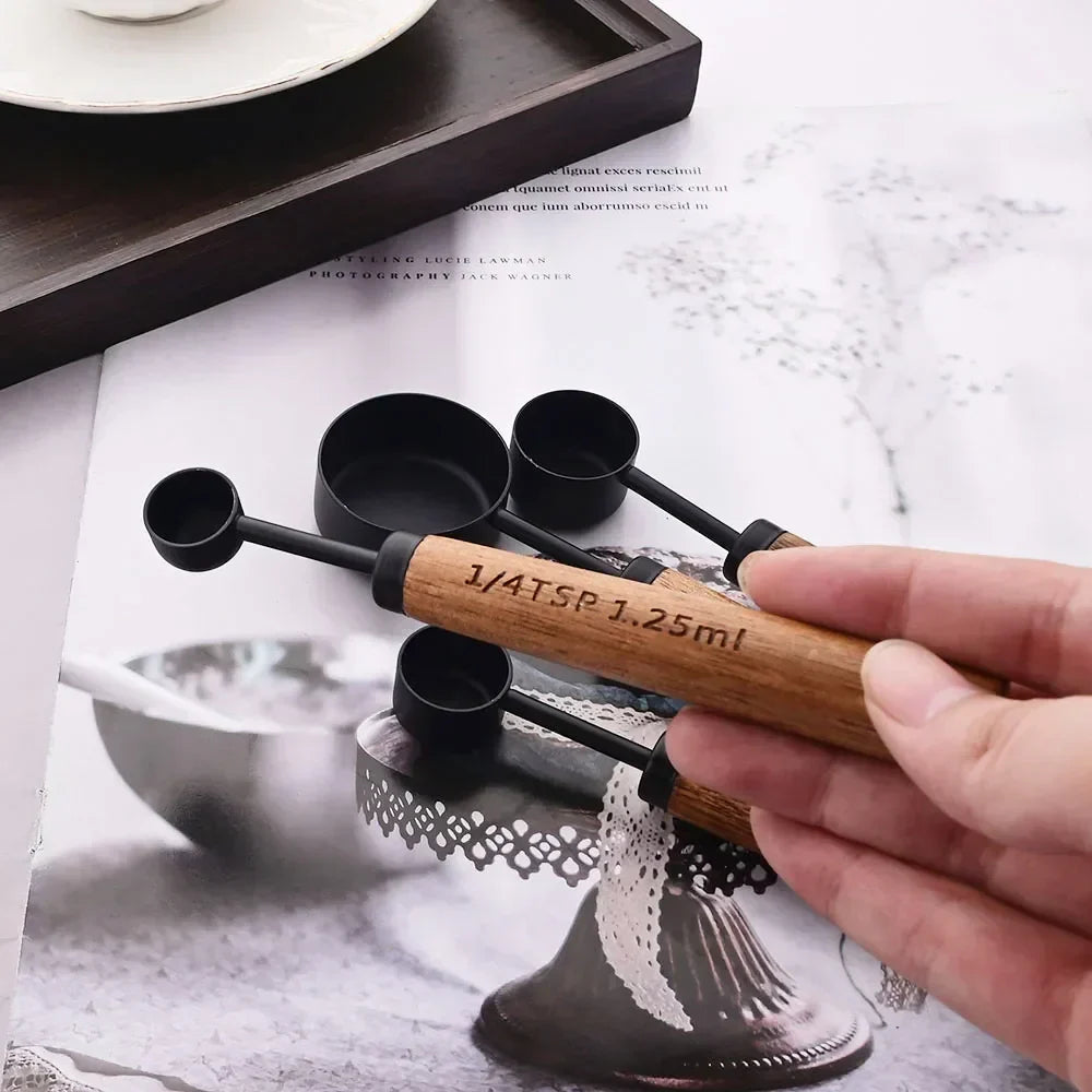 Precision Measuring Set with Wooden Handles – 8-Piece Collection